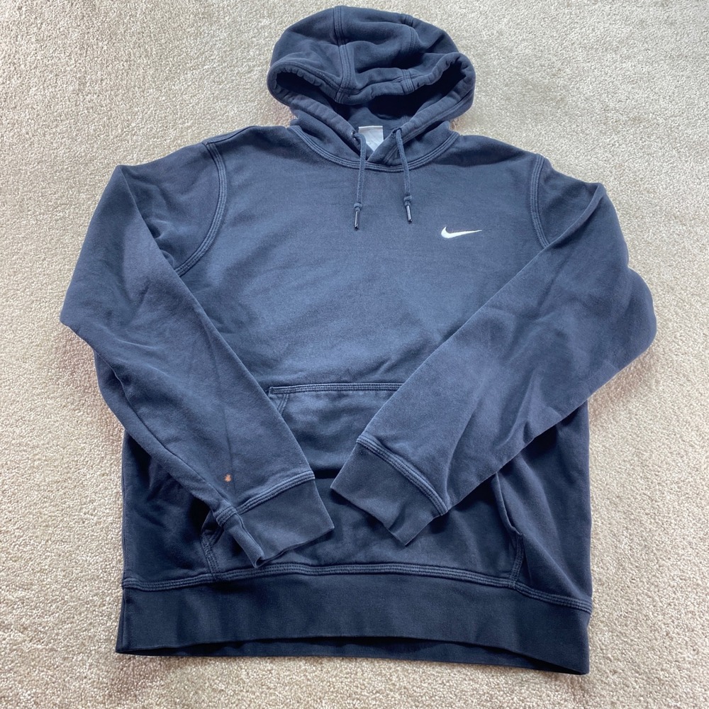Nike Pullover Hoodie Sweatshirt Mens Size Medium Navy‎ Blue Casual Comfort